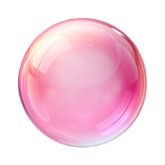pink bubble isolated on transparent background