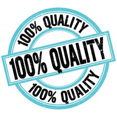 Obraz premium 100% QUALITY text on blue-black round stamp sign