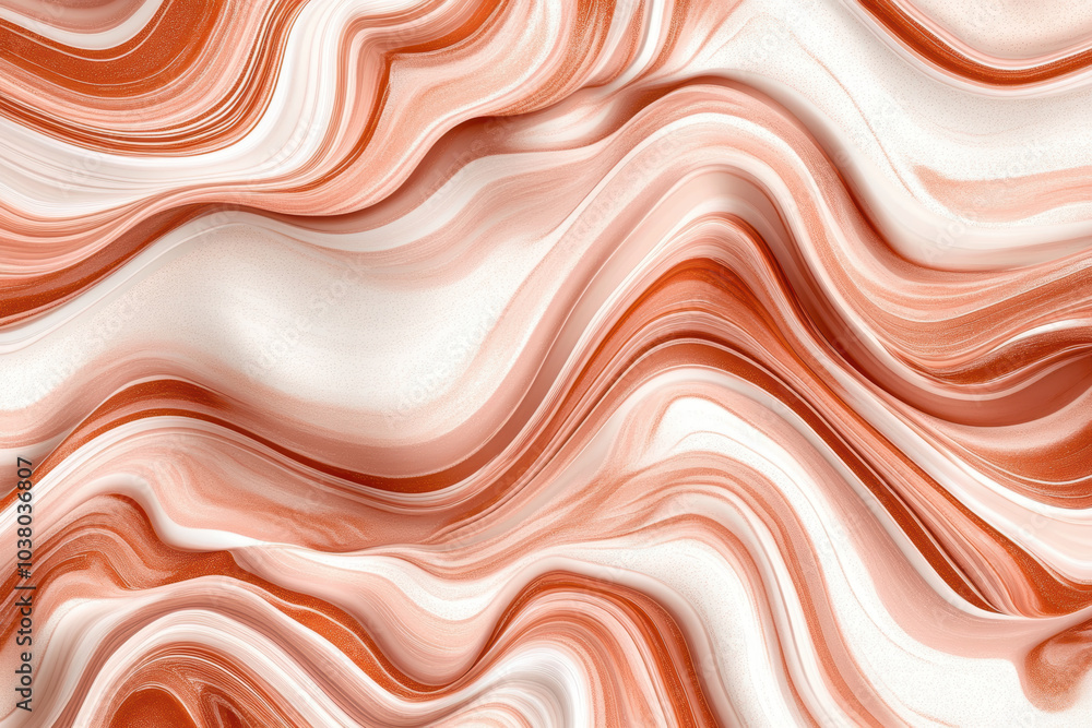Poster abstract summer waves pattern with fluid lines and warm colors creates soothing visual experience. b