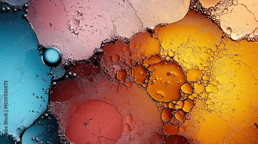 Aufkleber microscopic view of dividing cells in colorful patterns