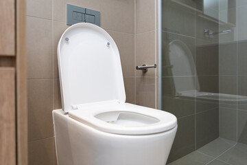 Toilet in modern home bathroom