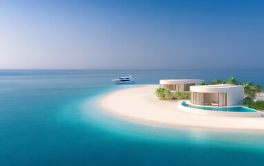 Fototapeta premium Summer vacation home by the sea