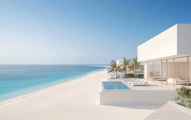 Fototapeta premium Summer vacation home by the sea