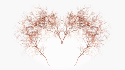 Obraz premium a network of neurons arranged in the shape of a heart, with electrical impulses racing along its pathways like pulses of affection