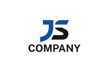 Letter JS company logo design vector