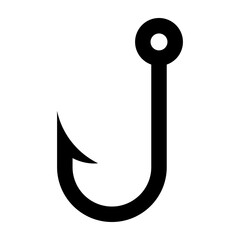 Fishing hook icon isolated on white background