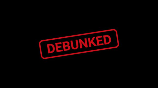 Debunked Text Stamp animation