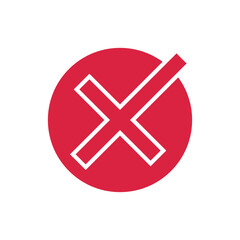 Obraz premium Close cross mark icon symbol. Vector isolated background