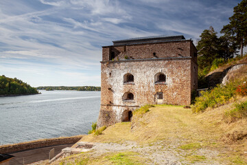Naklejka premium Fredriksborg Fortress, Rindö, Sweden, Scandinavia, Europe