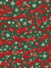 Christmas ornaments and decoration seamless pattern. Cute christmas seamless pattern