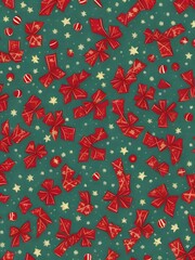 Christmas ornaments and decoration seamless pattern. Cute christmas seamless pattern