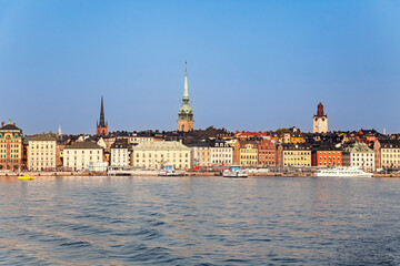 Houses at the pier Strömkajen, Stockholm,Sweden,Scandinavia,  Europe