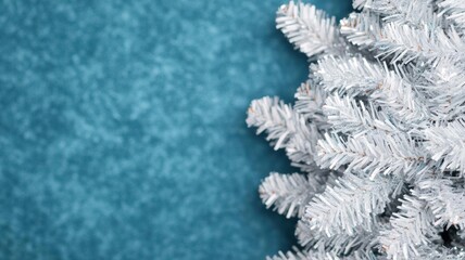 Modern holiday tinsel in monochrome silver and white, sleek holiday decor, holiday decorations, tinsel, modern