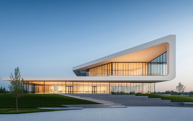 Fototapeta premium Minimalist modern art building space structure