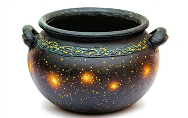 toxic witch cauldron professional stock photo on white background 