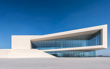 Obraz premium Minimalist modern art building space structure