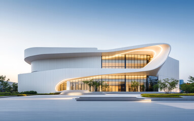 Minimalist modern architecture and spatial structure