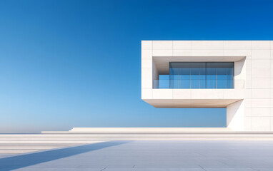 Minimalist modern architecture and spatial structure