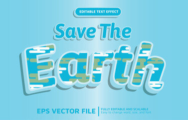 Editable Text Effect with Earth Style