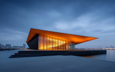 Obraz premium Minimalist modern architecture and spatial structure