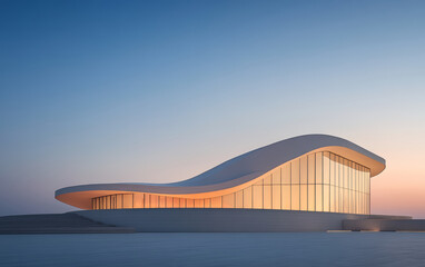 Minimalist modern architecture and spatial structure