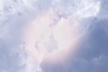 Large clouds gather before rain