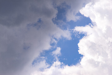 Large clouds gather before rain