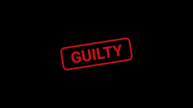 Guilty Text Stamp Animation