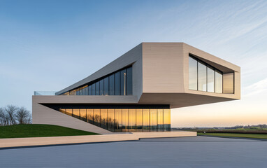 Obraz premium Minimalist modern art building space structure 