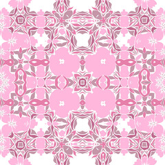 Pink Symmetrical Kaleidoscope