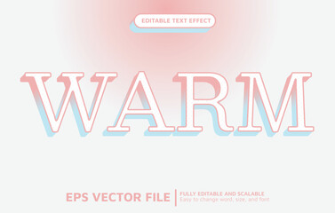 Editable Text Effect with Warm Style