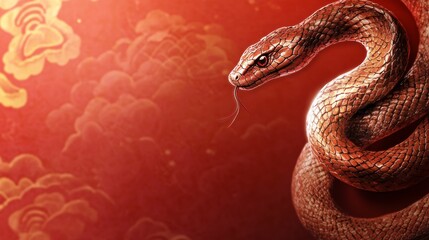 Obraz premium A snake as a Chinese zodiac sign