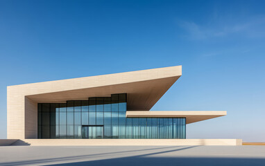 Fototapeta premium Minimalist modern architecture and spatial structure 