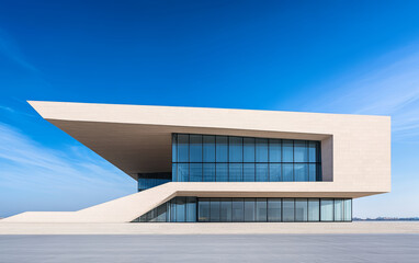 Fototapeta premium Minimalist modern architecture and spatial structure 