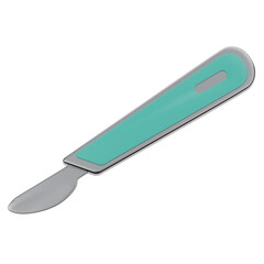 surgical scalpel 3D Icon Illustration. Low Poly Style