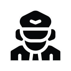 pilot icon. vector glyph icon for your website, mobile, presentation, and logo design.
