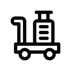 trolley icon. vector line icon for your website, mobile, presentation, and logo design.