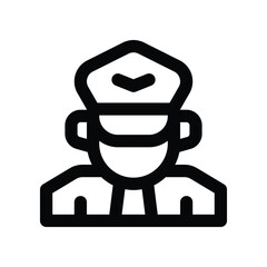 pilot icon. vector line icon for your website, mobile, presentation, and logo design.