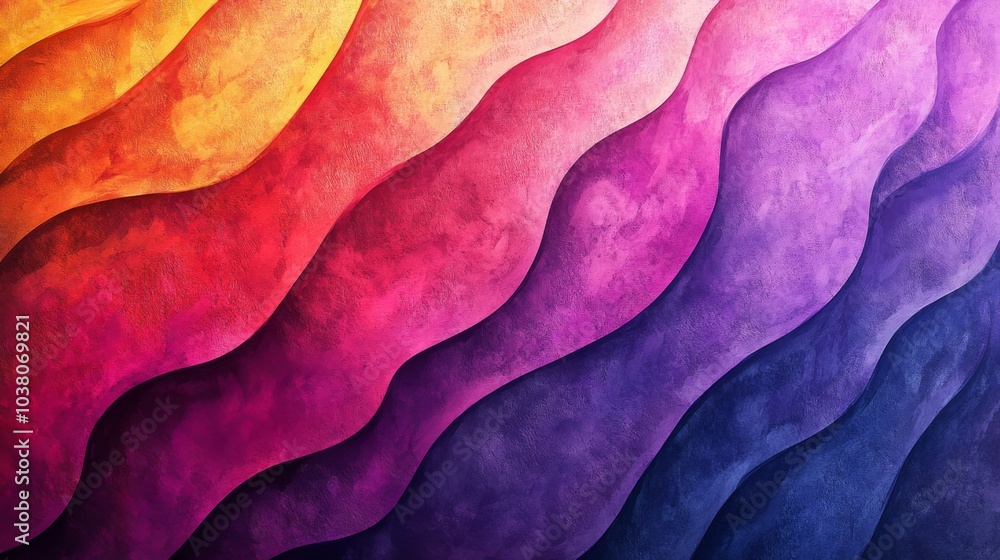 Poster bold retro patterns with vibrant colors and diffused lighting
