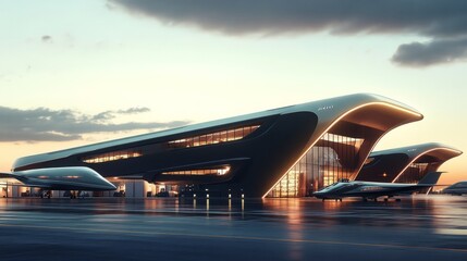 Futuristic Airport Terminal Design 
