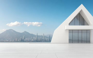 Minimalist modern art building space structure
