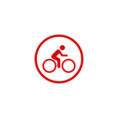 Bicycle icon isolated on transparent background