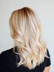 Naklejka premium model with Champagne blonde hair color
