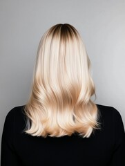 Naklejka premium model with Champagne blonde hair color