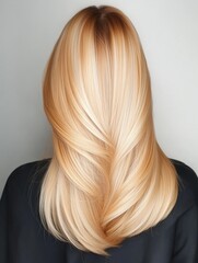 Naklejka premium model with Champagne blonde hair color