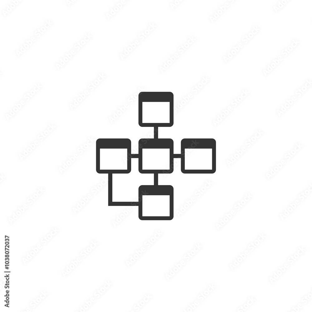 Poster database server logo icon isolated on transparent background