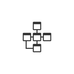 Database server logo icon isolated on transparent background