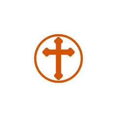 Obraz premium Christian Cross icon isolated on transparent background