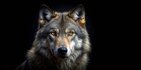 A Wolf's Gaze, Reflecting the Wildness of Nature, Captured in a Moment of Intense Focus