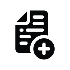 Obraz premium new file icon. vector glyph icon for your website, mobile, presentation, and logo design.